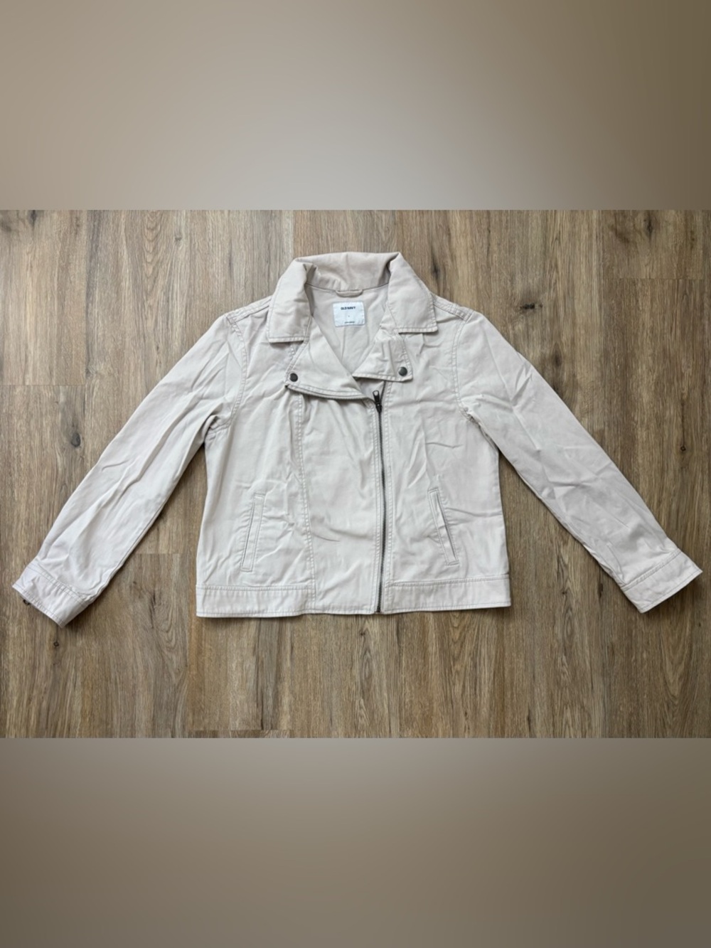 Old Navy Womens Denim Moto Jacket Asymmetrical Zip